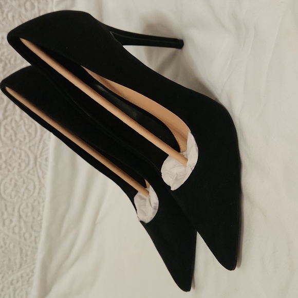 New! Classic black stiletto heels pumps shoes party formal prom size 11 pointed - Picture 6 of 11